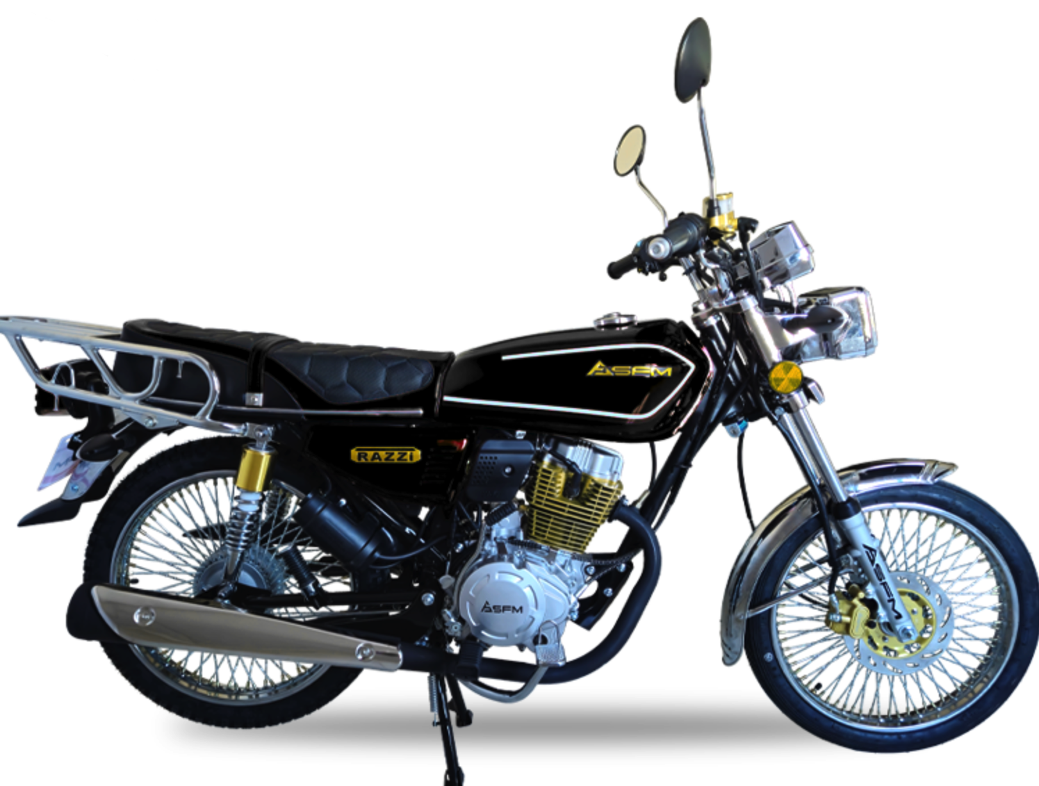 SFM RAZZI 50T BENZİNLİ MOTOSİKLET-SİYAH (Tel Jant)