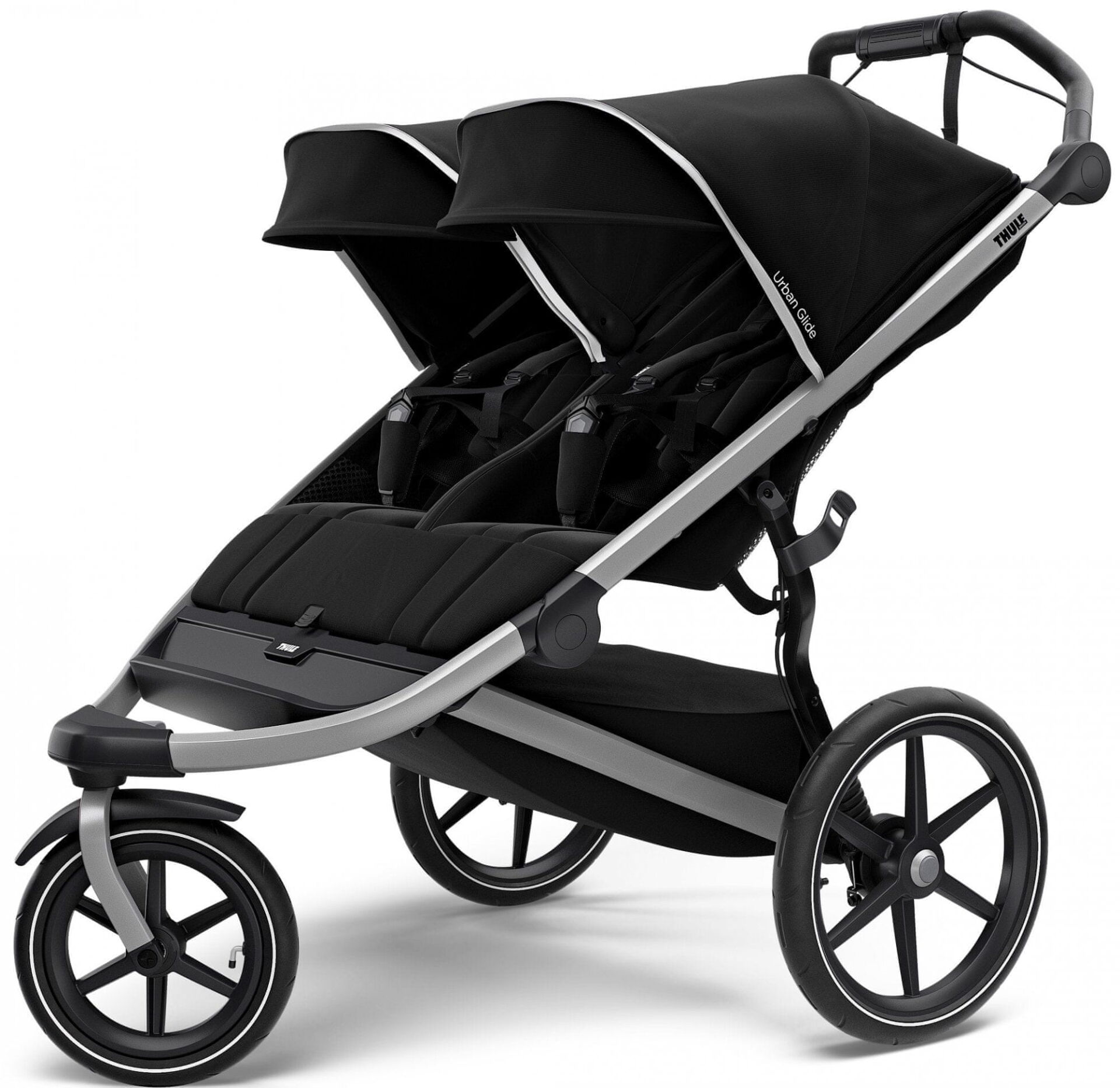 Thule Urban Glide 2 Double İkiz Bebek Arabası Alüminyum/Siyah