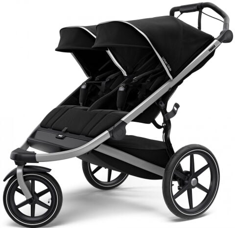Thule Urban Glide 2 Double İkiz Bebek Arabası Alüminyum/Siyah