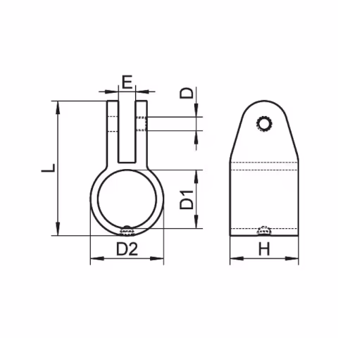 Würth Dişi Tente Parçası A4 Paslanmaz Çelik (D 30 mm-L 67 mm)
