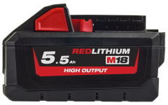 Milwaukee (M18HB5.5 HIGHOUTPUT REDLITHIUM-ION) 18 Volt 5,5 Amper Akü