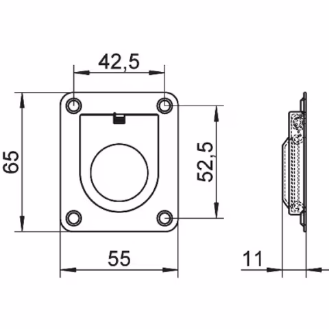 Würth Gömme Kulp A2 Paslanmaz Çelik (65X55 mm)