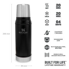 Stanley Classic Vakumlu Termos 0.75 Lt Siyah