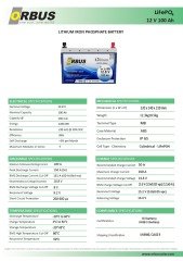 Orbus Lifepo4 Akü 12v 100ah
