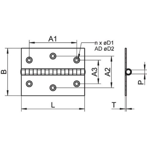 Würth Yaprak Menteşe A2 60x80x1,5 mm