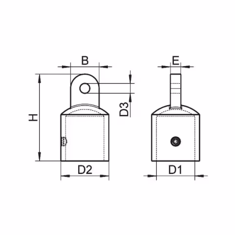 Würth Tapa,  Erkek Tente Parçası A4 Paslanmaz Çelik D22 mm-L58 mm