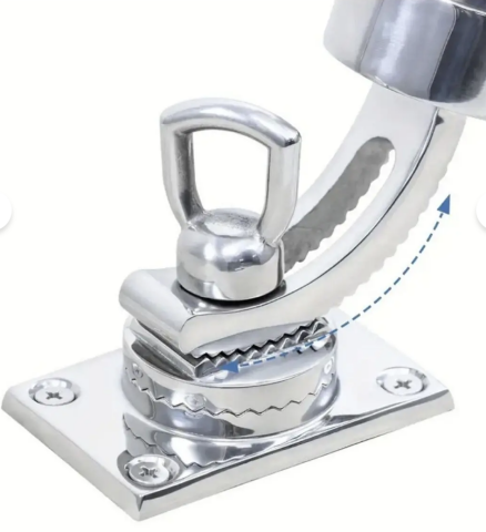 Würth 360 Derece Ayarlanabilir Olta Tutucu Kollu Kamış Yuvası A4 paslanmaz Çelik D40-L340 mm