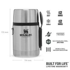 Stanley Adventure Vakumlu Yemek Termosu 0.53 Lt Gri