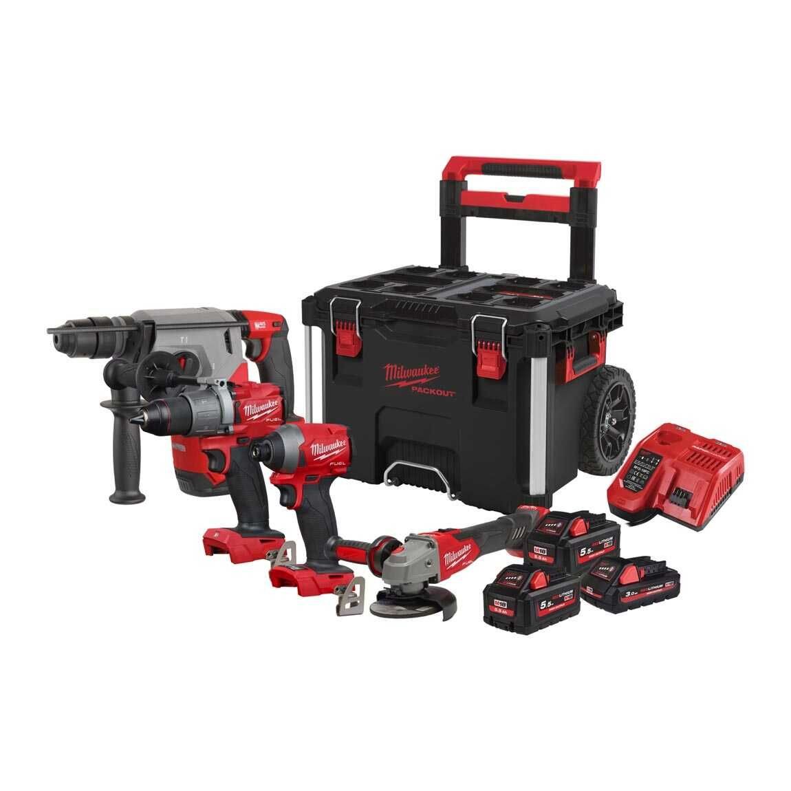 Milwaukee M18 FPP4B2-533P FUEL 4'LÜ Set