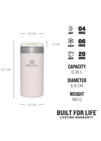 Stanley The AeroLight Transit Mug Bardak 0.35 Lt Açık Pembe
