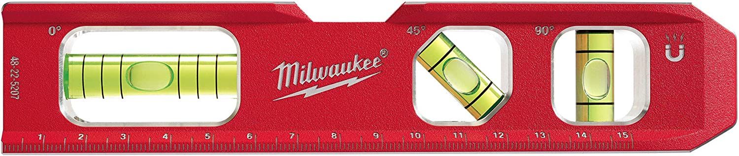Milwaukee Ağır Hizmet Tipi Torpedo Su Terazisi Boru Tipi Manyetik 17cm