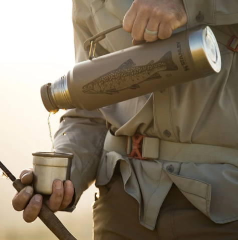 Stanley Klasik Vakumlu Kulplu Termos 1 LT Kahverengi