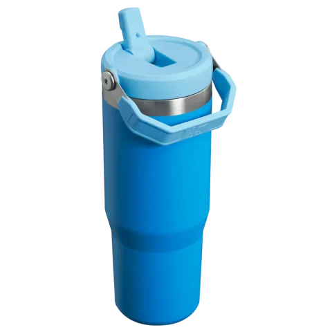 IceFlow™ Flip Straw Tumbler Pipetli Termos  0.89 Lt Mavi