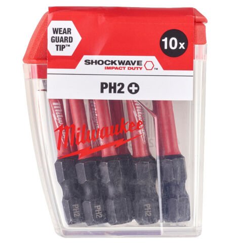 Milwaukee Shockwave Bits Uç PH2 50MM 10 Lu Paket Impact Seri