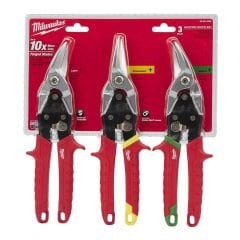 MILWAUKEE 260 MM KAPORTACI MAKASI SETİ 3 PARÇA (SAĞ,SOL,DÜZ)
