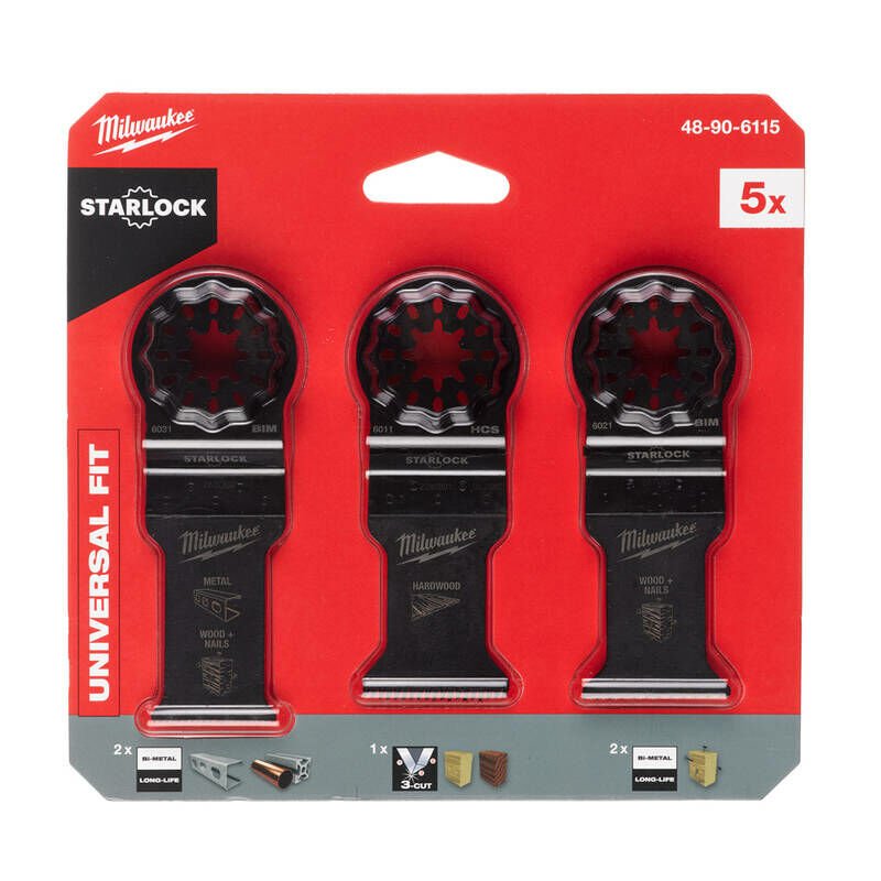 MILWAUKEE 5 PARÇA MULTİ TOOL OMT SL SET AHŞAP / METAL