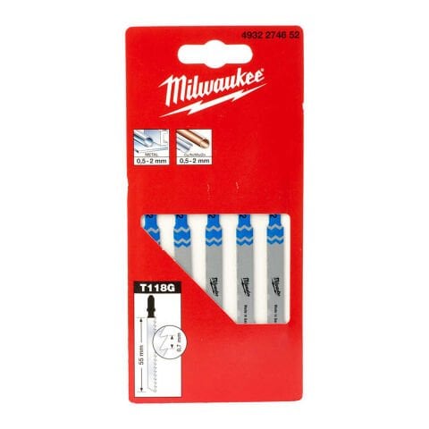 Milwaukee 55 mm T118G Dekupaj Bıçağı - 5'li