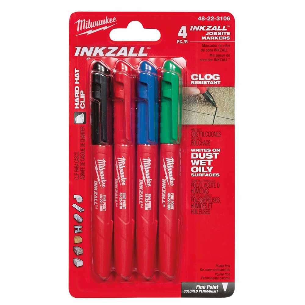Milwaukee 4 Farklı Renkli Marker İşaretleme Kalem
