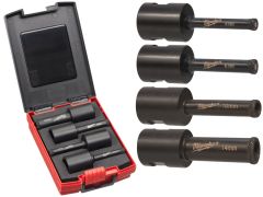 MILWAUKEE M14 ELMAS FAYANS DELİCİ SET - 4'lü (6,8,10,14 mm)