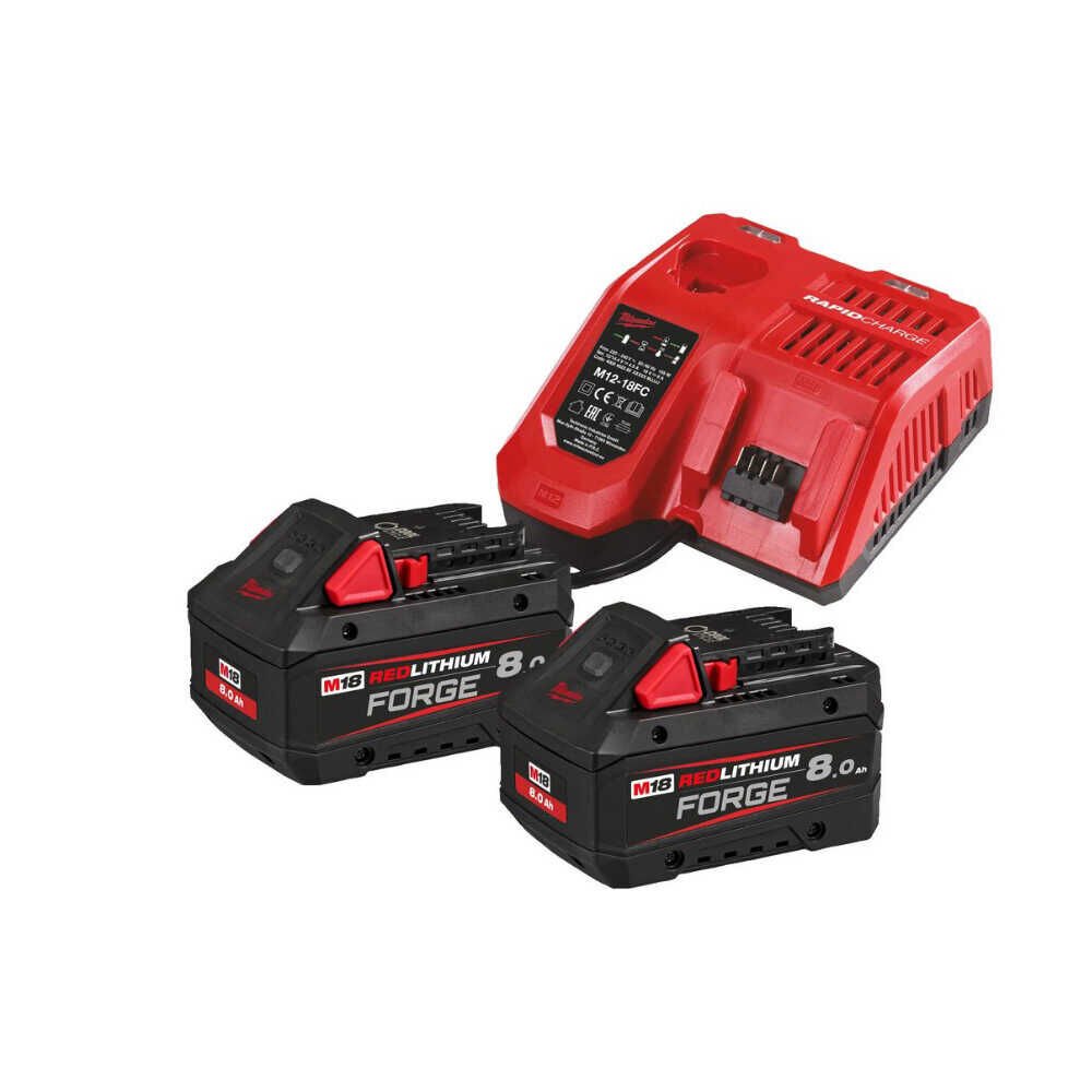 Milwaukee Akü + Şarj Cihazı Paketi M18 FORGENRG-802