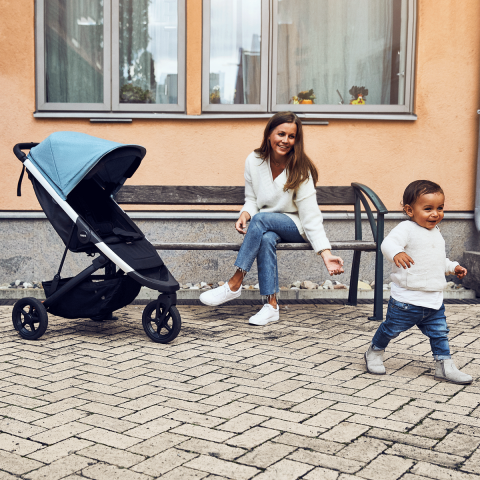 Thule Spring Bebek Arabası Mavi/Alüminyum