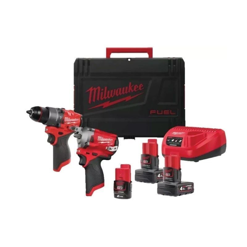 Milwaukee M12 FPP2H2-423X Darbeli Matkap, Somun Sıkma İkili Set