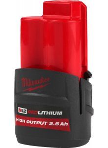 MILWAUKEE M12HB2.5 HIGHOUTPUT REDLITHIUM-ION 12 Volt 2,5 Amper Akü
