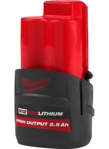 MILWAUKEE M12HB2.5 HIGHOUTPUT REDLITHIUM-ION 12 Volt 2,5 Amper Akü