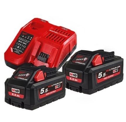 Milwaukee (M18 HNRG-552) 18 Volt 5,5 Amper Akü+Şarj Cihazı Seti