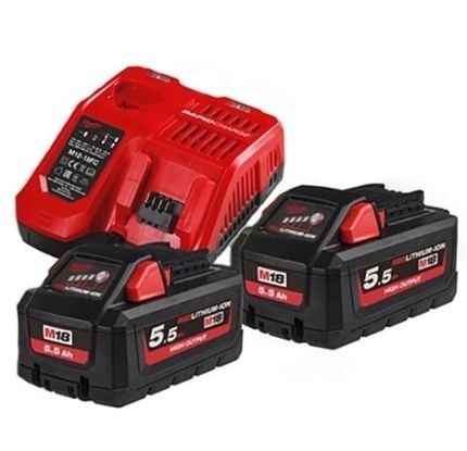 Milwaukee (M18 HNRG-552) 18 Volt 5,5 Amper Akü+Şarj Cihazı Seti
