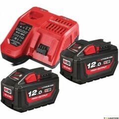 Milwaukee (M18 HNRG-122) 18 Volt 12 Amper Akü+Şarj Cihazı Seti