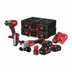 MILWAUKEE M18 FPP3T2-554P Somun Sıkma,Taşlama,LED Lamba Set