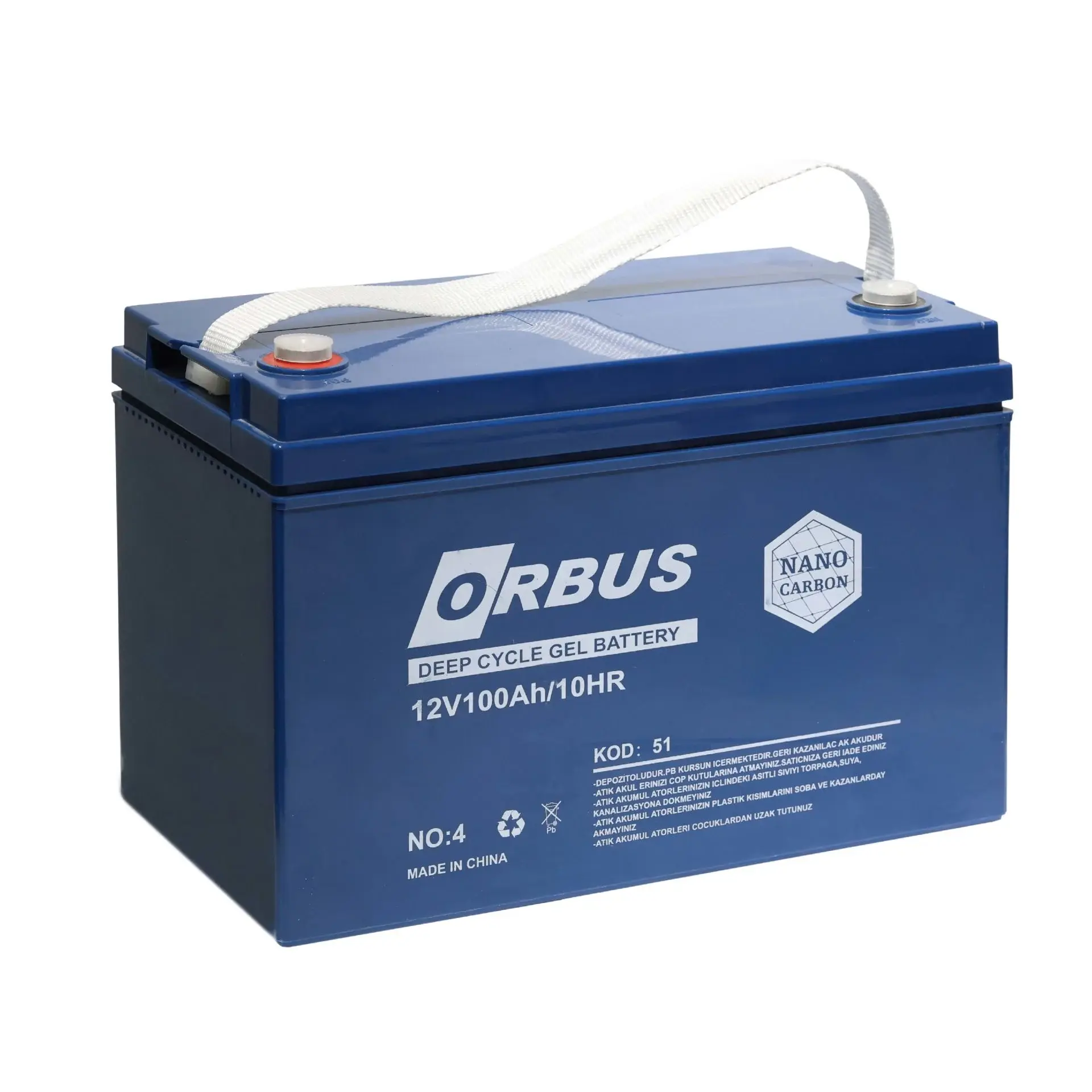 ORBUS 12V 100AH Derin Deşarjlı Jel Akü
