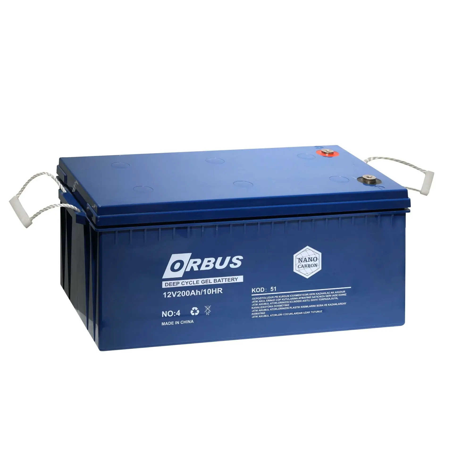 ORBUS 12V 200AH Derin Deşarjlı Jel Akü