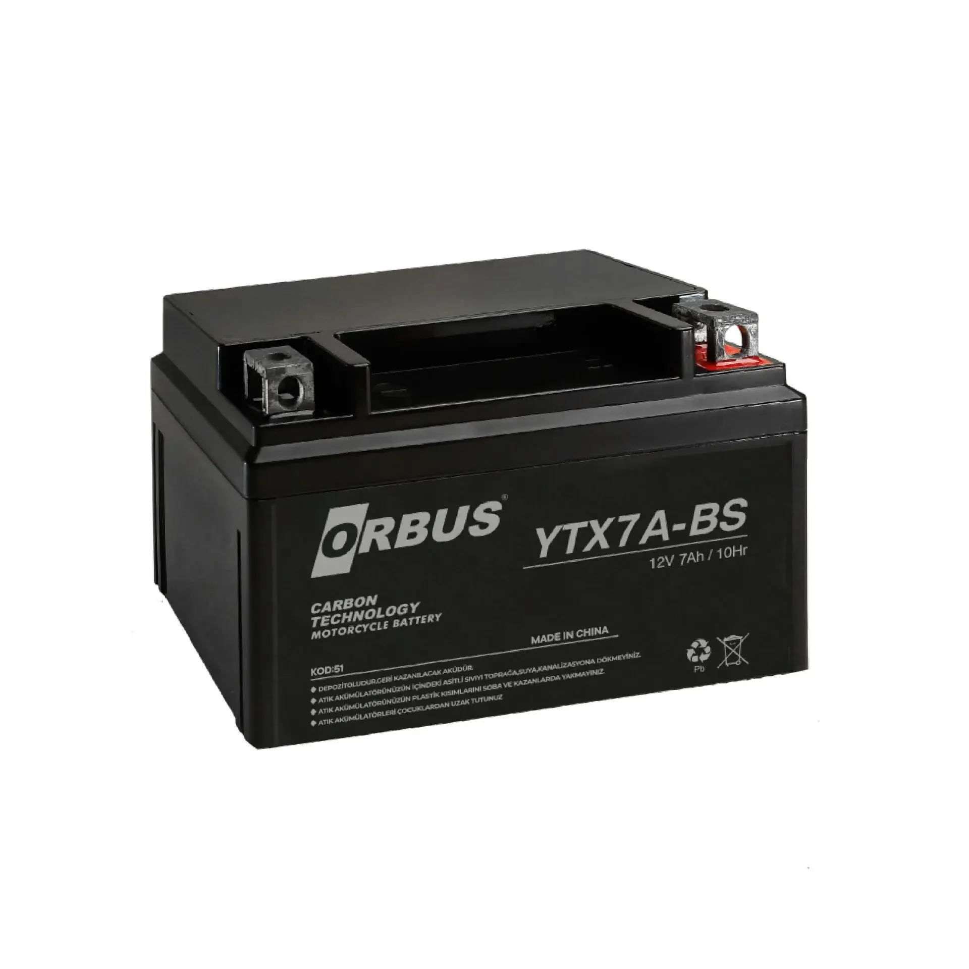 ORBUS YTX7A-BS MOTOSİKLET AKÜSÜ