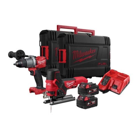 Milwaukee M18 FPP2AA2-502X M18 FUEL Darbeli Matkap ve Dekupaj Testere 2'Lİ Set
